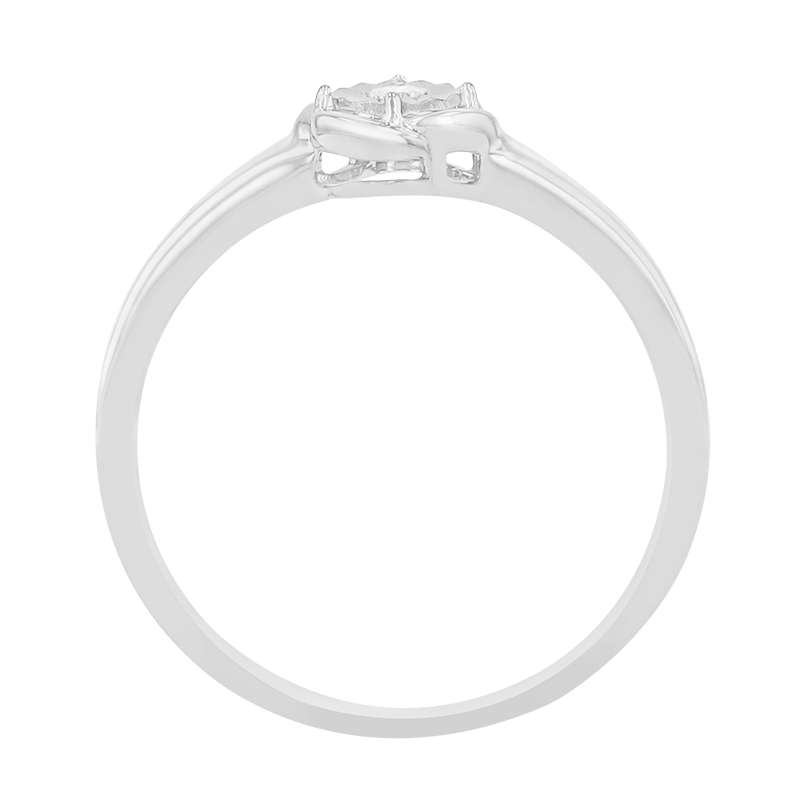 Prsteň s diamantom v štýle solitaire z bieleho zlata 83071