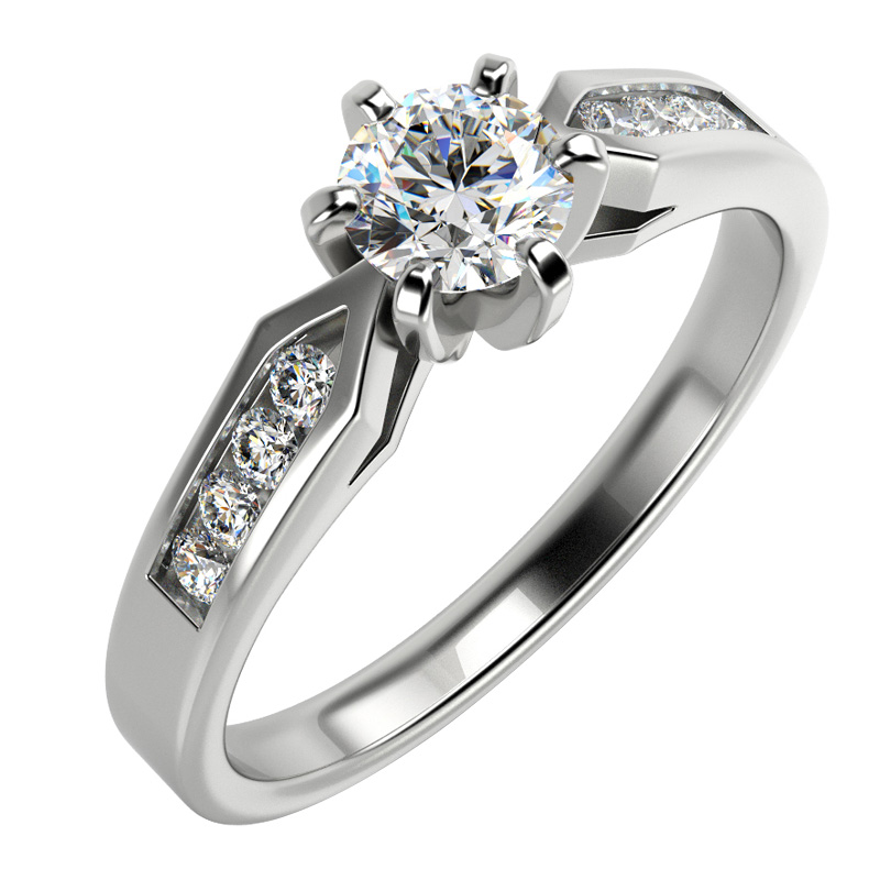 Zásnubný prsteň s 0.40 ct GIA certifikovaným diamantom Cletia