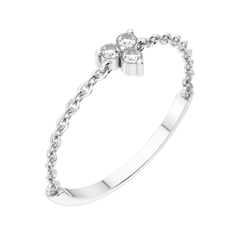Netradičný minimalistický prsteň s diamantmi zo zlata