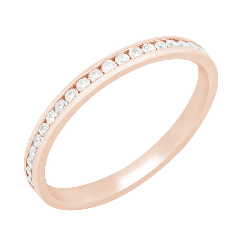 Eternity prsteň plný diamantov z ružového zlata 92561