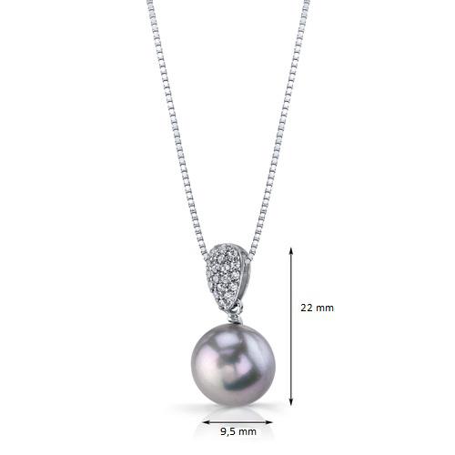 Strieborný perlový náhrdelník 9301
