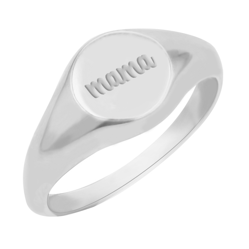 Pečatný prsteň s gravírom Mama 99051