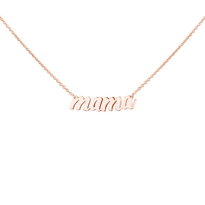 Strieborný náhrdelník s nápisom Mama 99641
