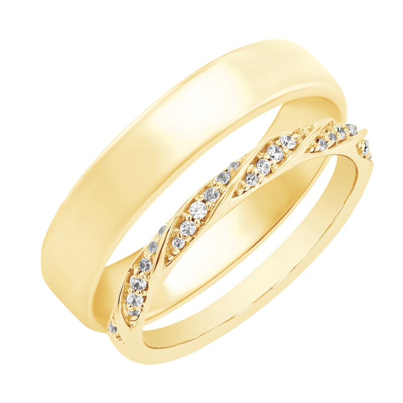Eternity prsteň s lab-grown diamantmi a pánsky komfortný prsteň Joanne 99951