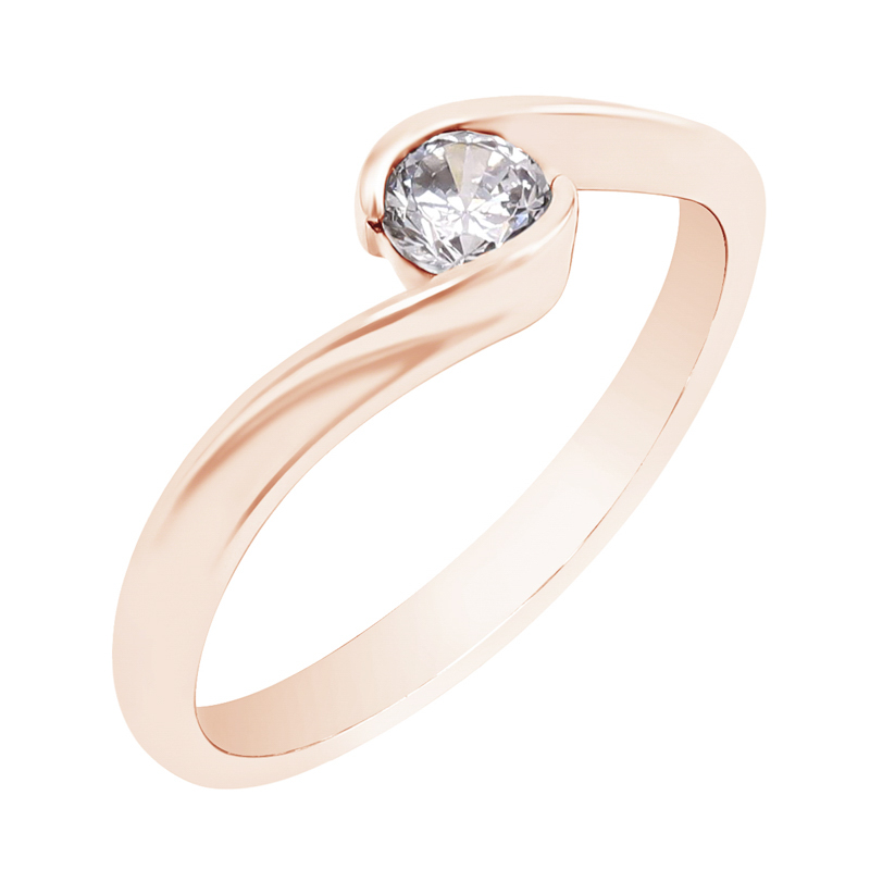Zásnubný prsteň s diamantom Zechi 101082
