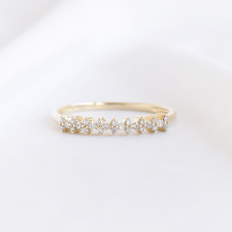 Romantický eternity prsteň s lab-grown diamantmi Prisha 101432