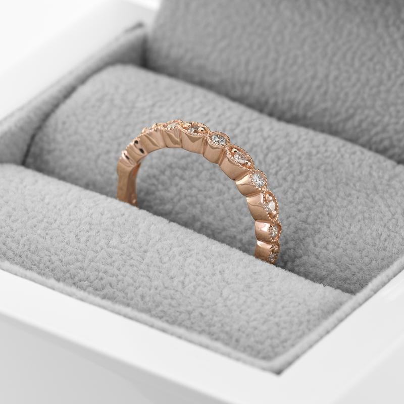 Eternity prsteň s lab-grown diamantmi a pánsky komfortný prsteň Chikita 102302
