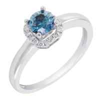 Zásnubný prsteň s modrým diamantom Vancy