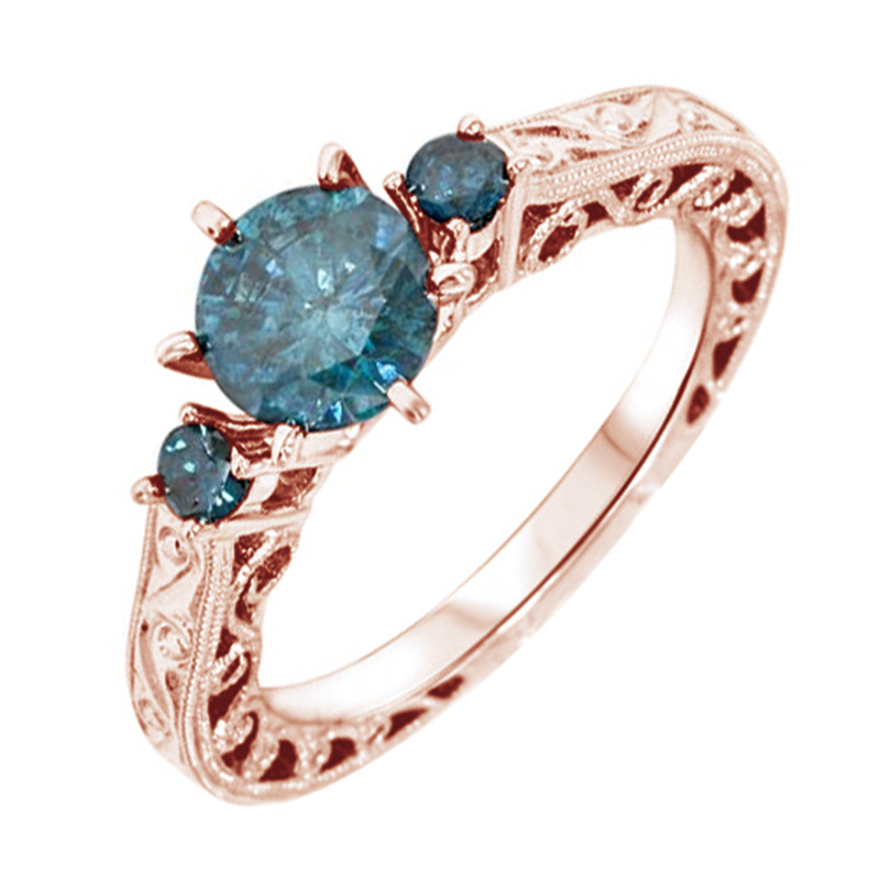 Zásnubný prsteň s modrými diamantmi Keya 104422