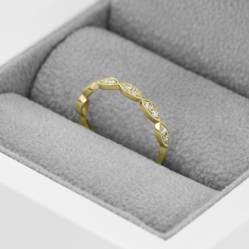 Strieborný nežný eternity prsteň s lab-grown diamantmi Jelani 104732
