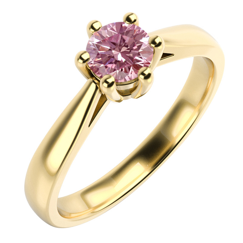 Zásnubný prsteň s certifikovaným fancy pink lab-grown diamantom Syllis 106292