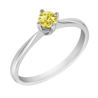 Zásnubný prsteň so žltým diamantom Sansan