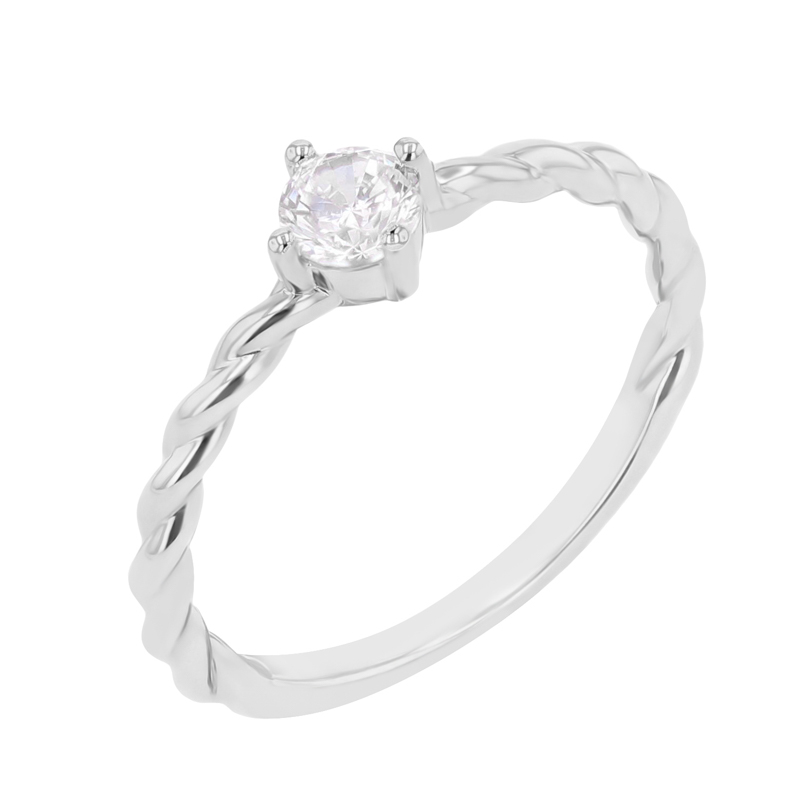 Prepletený prsteň s diamantom Fuller 106532