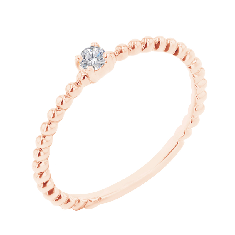 Zásnubný guličkový prsteň s diamantom Cienna 106542