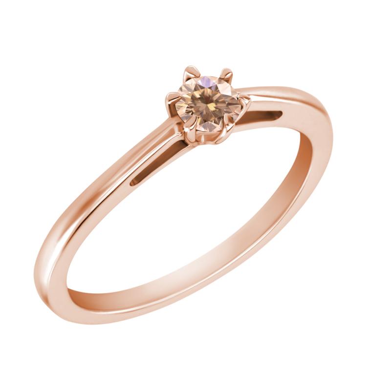 Zásnubný prsteň so champagne diamantom Oria