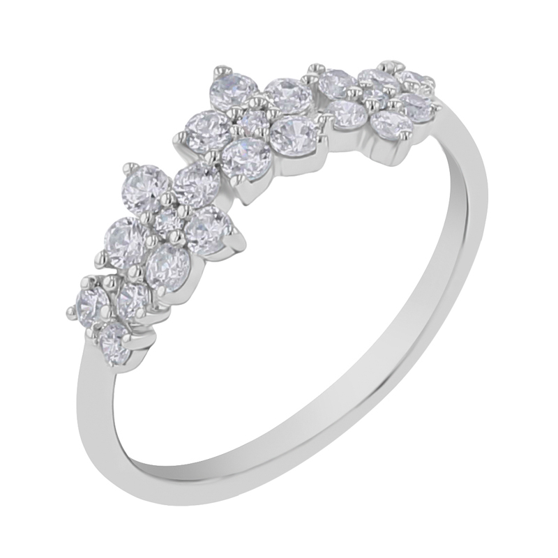 Kvetinový prsteň s lab-grown diamantmi Shauna