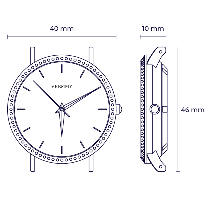 Luxusné hodinky so švajčiarskym strojčekom a dátumom Writer 110962