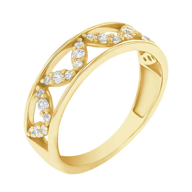 Atypický eternity prsteň s lab-grown diamantmi Corbett