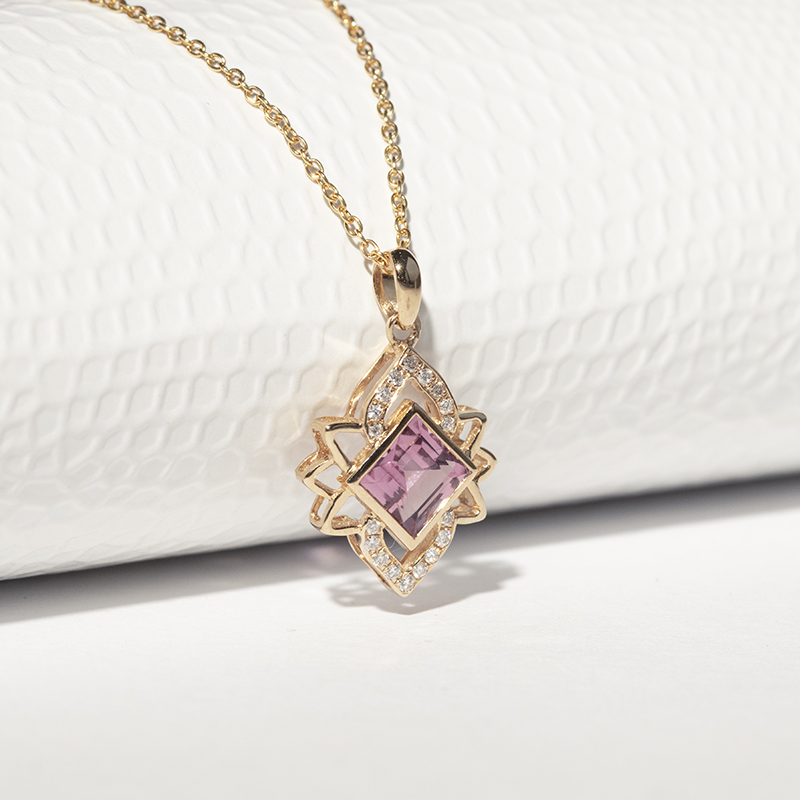 Turmalínový náhrdelník s diamantmi Jeffre 113032