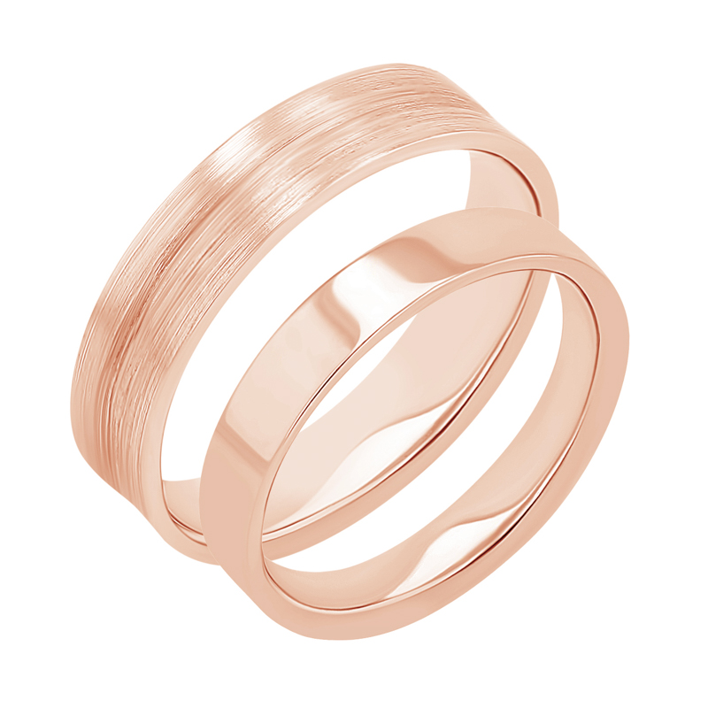 Ploché svadobné prstene zo zlata Azra 113552
