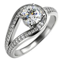Zásnubný prsteň s diamantmi Sasse
