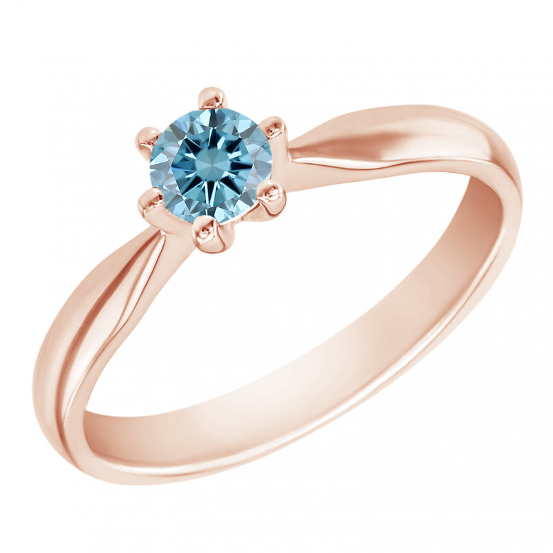 Zásnubný prsteň s certifikovaným fancy blue lab-grown diamantom Isma 113712