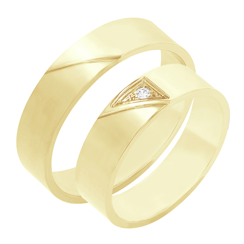 Trendy svadobné obrúčky zo zlata s diamantmi Odeta 114282