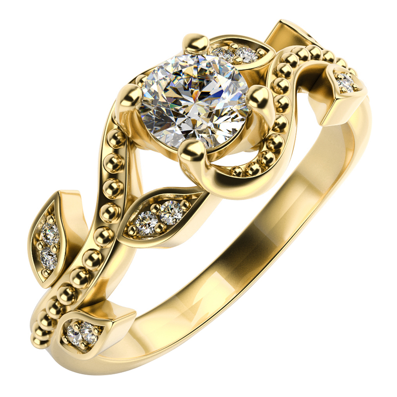 Zásnubný prsteň z bieleho zlata 11462