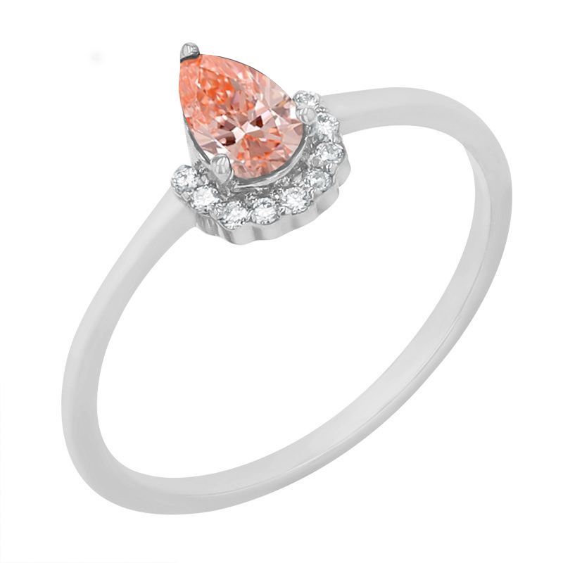 Zásnubný prsteň s certifikovaným fancy pink lab-grown diamantom Dorean 114842