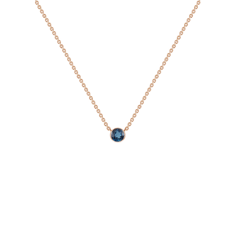 Strieborný minimalistický náhrdelník s londýnským topásom Vieny 122212