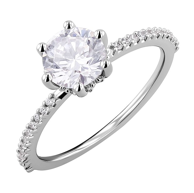 Zdobený zásnubný prsteň s lab-grown diamantmi Annice 127592