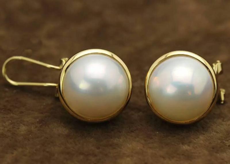 Zlaté perlové náušnice 12862