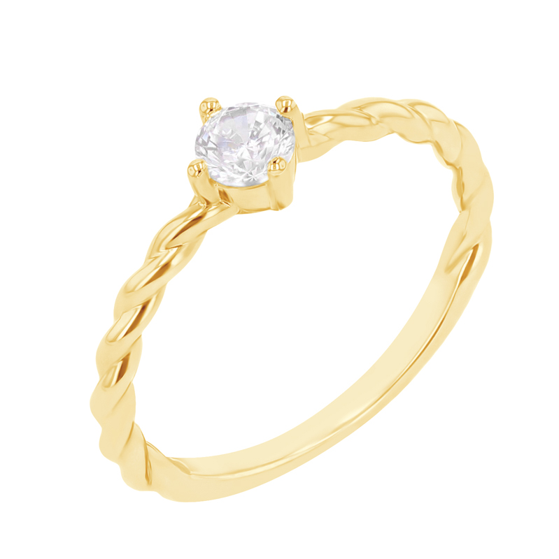 Prepletený prsteň s lab-grown diamantom Fuller 129342