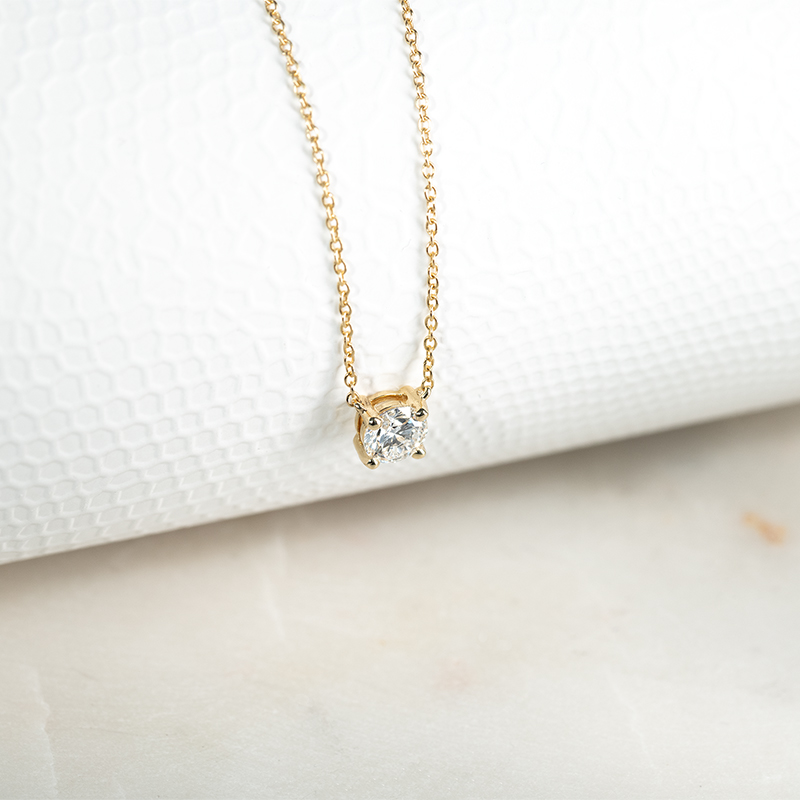 Zlatý náhrdelník s 0.50ct IGI certifikovaným lab-grown diamantom Freya 131442