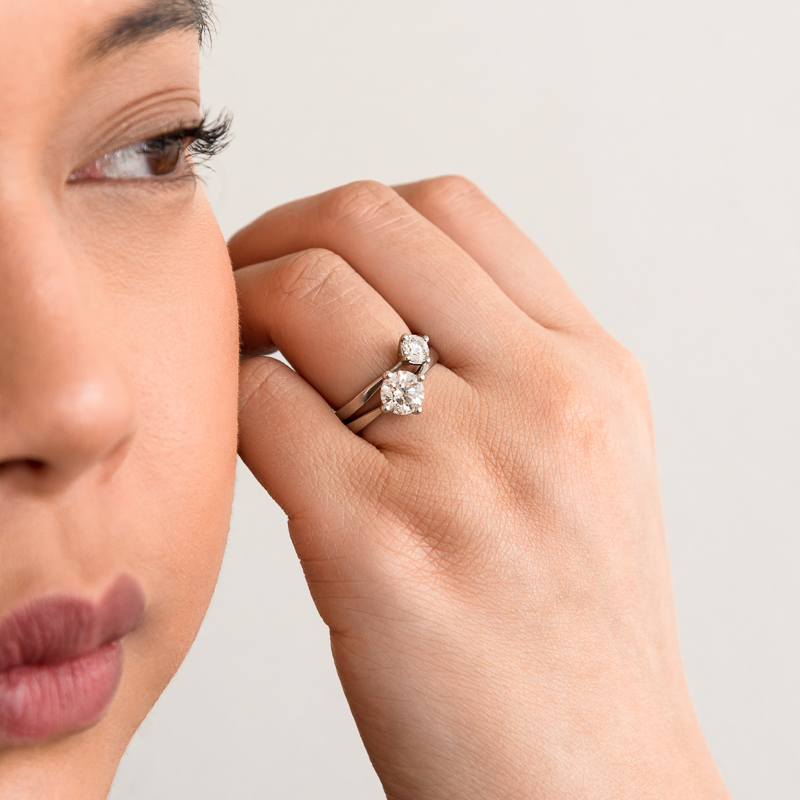 Set prsteňov s možnosťou výberu diamantu Ovone 131572