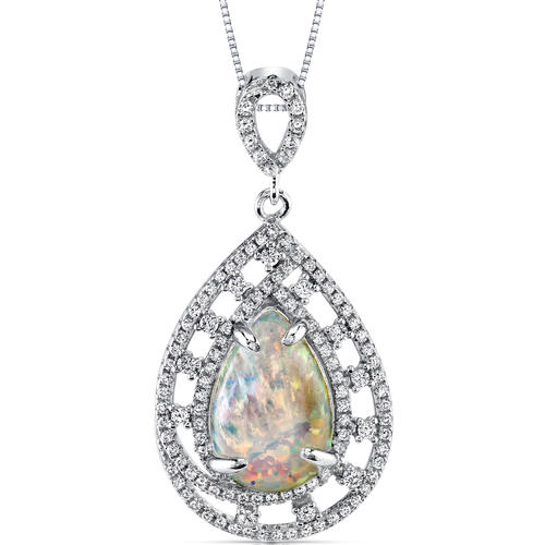 Strieborný náhrdelník s opálom