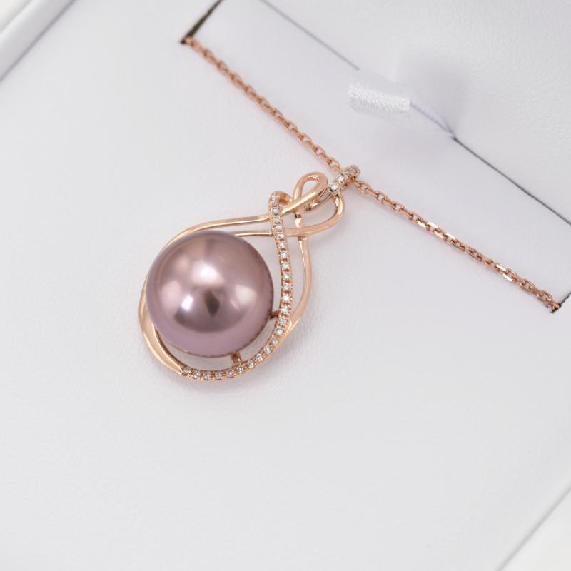Zlatý náhrdelník s perlou 15272