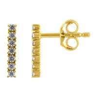 Zlaté náušnice s lab-grown diamantmi Laurene