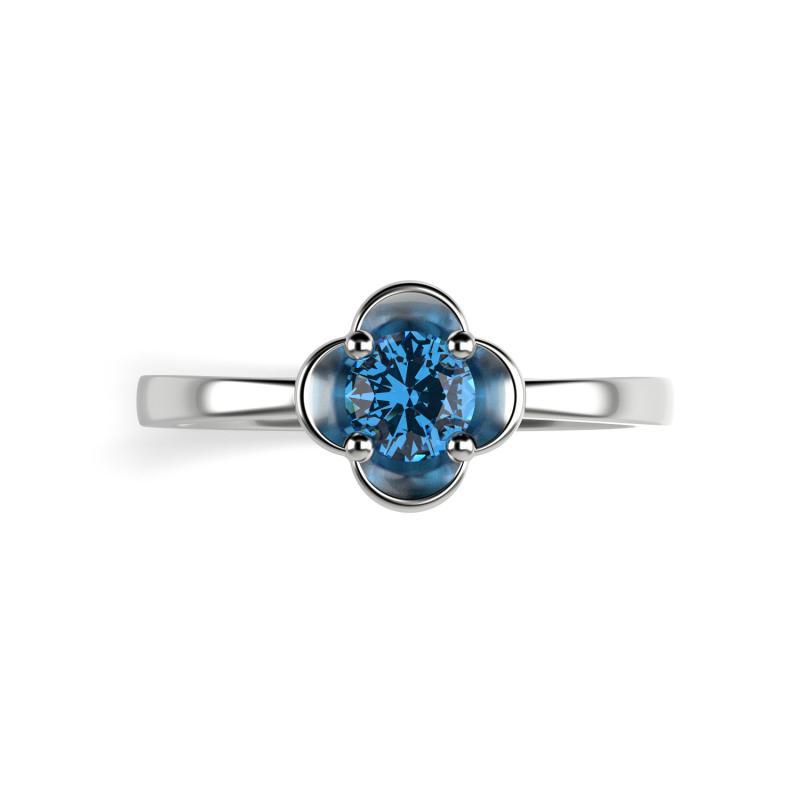 Prsteň s modrým diamantom 16102