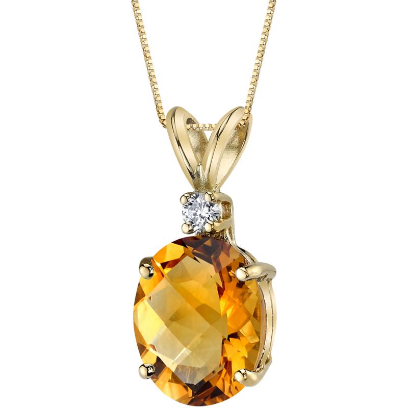 Zlatý citrínový náhrdelník 20312
