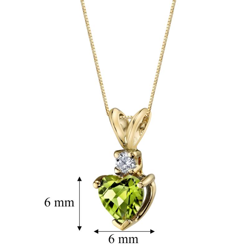 Zlatý náhrdelník s olivínom 20352