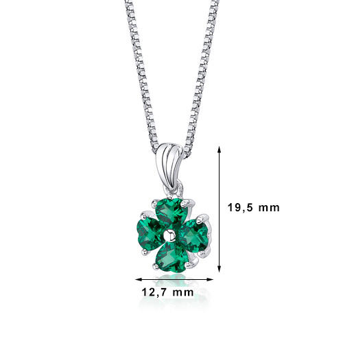 Kvetinový strieborný náhrdelník so smaragdmi