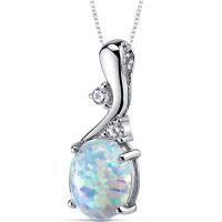 Strieborný náhrdelník s bielym opálom Felicy