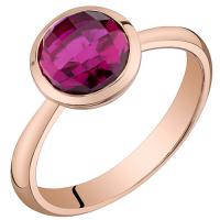 Rubínový prsteň z ružového zlata Yolanda