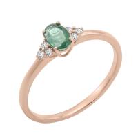Zásnubný prsteň so smaragdom a diamantmi Kylie