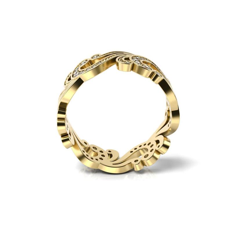 Snubný prsteň zo žltého zlata 28502