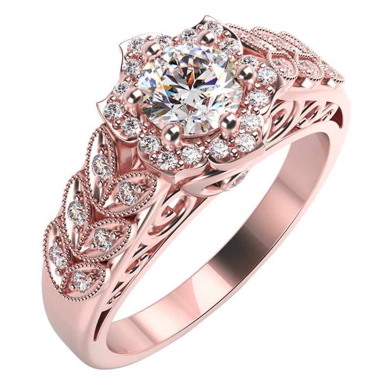 Prsteň z ružového zlata Cloe 28672
