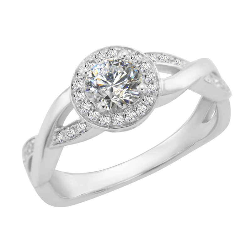 Zlatý elegantný prsteň s diamantmi Raffel 28752