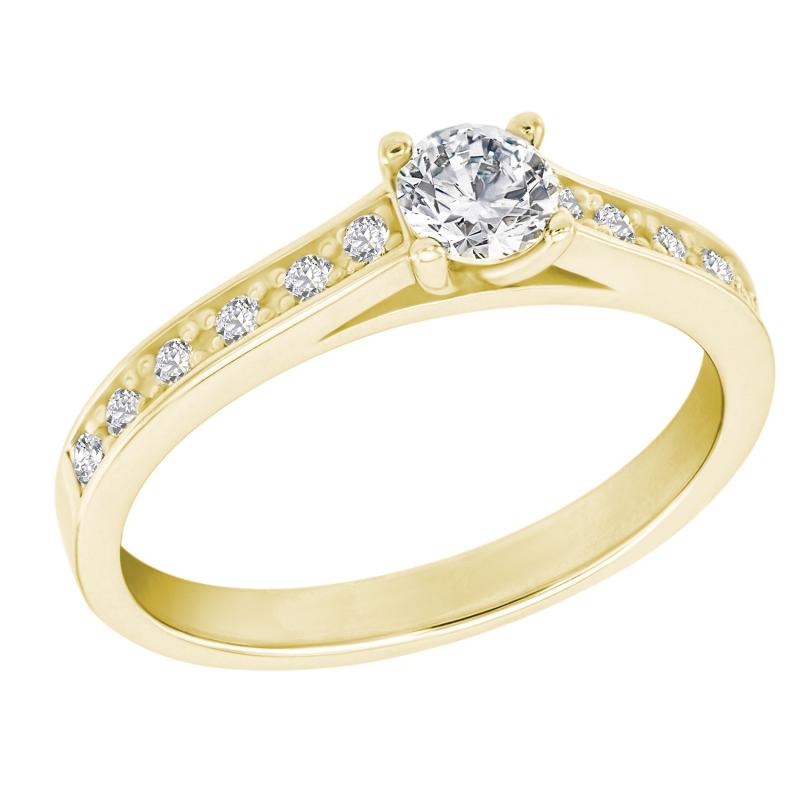 Zlatý zásnubný prsteň 29452