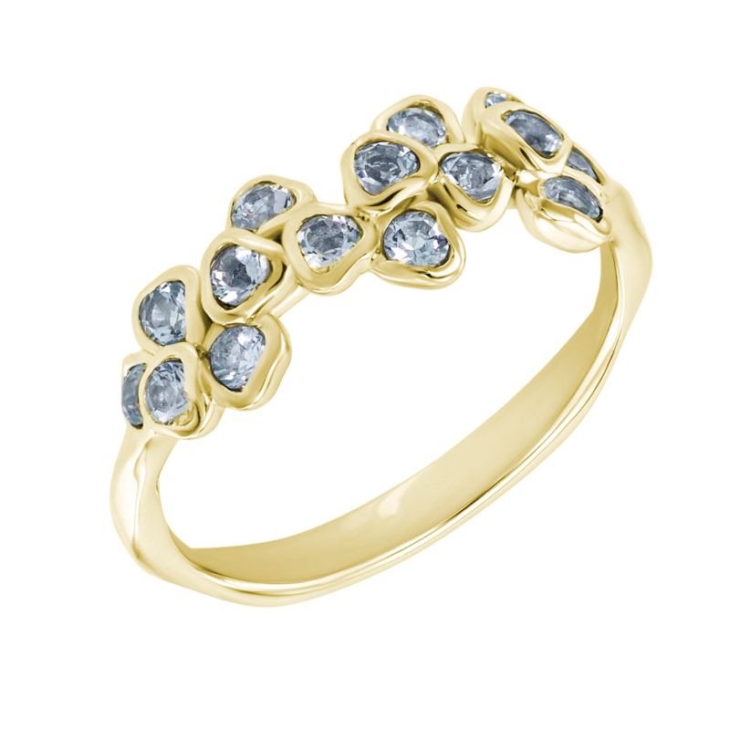 Zlatý romantický prsteň 31182